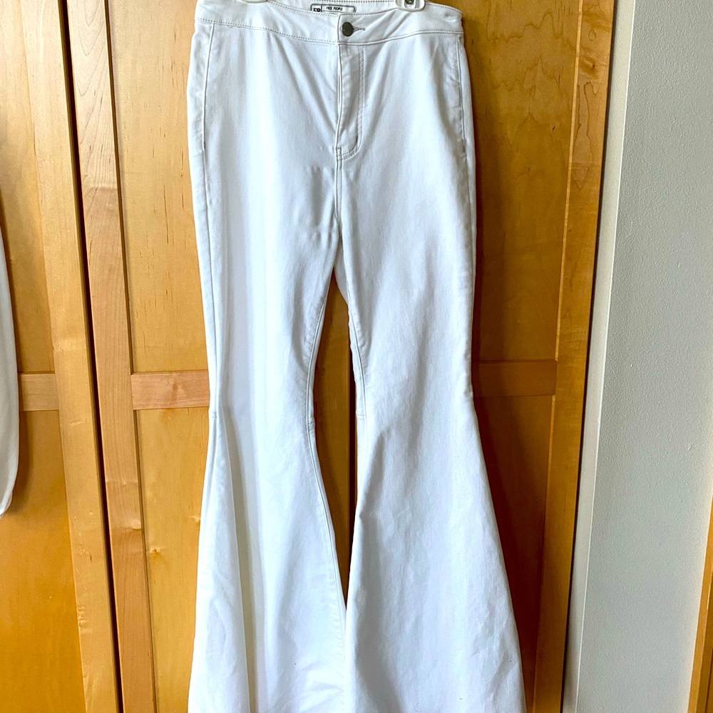 Free People White Bell Bottoms